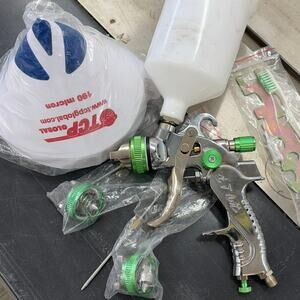 HVLP Spray Gun Kit 3 Nozzles + 50pk 190 Micron Strainers